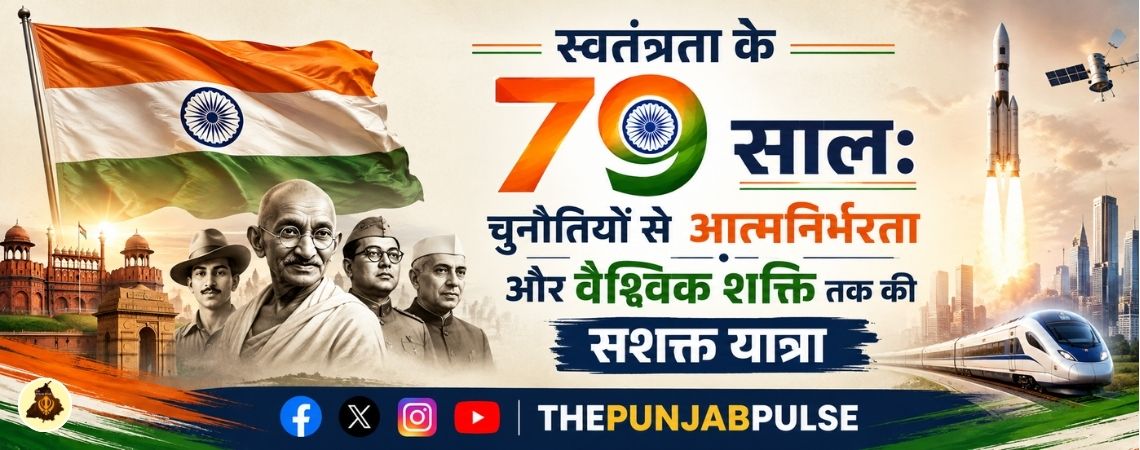 स्वतंत्रता के 79 साल: चुनौतियों से आत्मनिर्भरता और वैश्विक शक्ति तक की सशक्त यात्रा